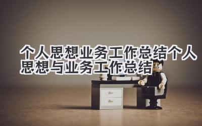 个人思想业务工作总结 个人思想与业务工作总结