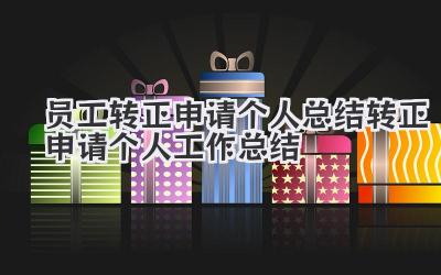 员工转正申请个人总结 转正申请个人工作总结