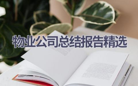 2023物业公司总结报告精选范文(6篇）