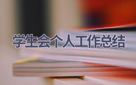 2023学生会个人工作总结范文(19篇）