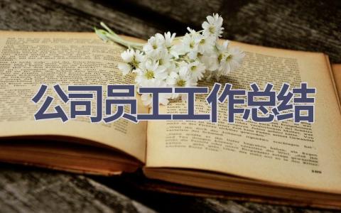 公司员工工作总结范文(15篇）