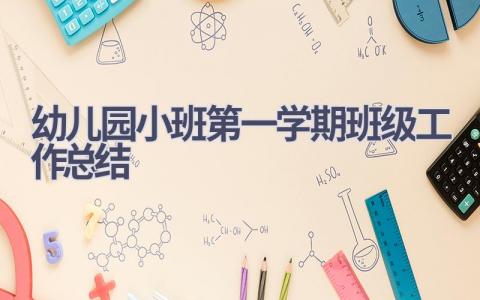 幼儿园小班第一学期班级工作总结范文(13篇）