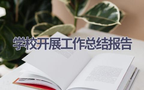 学校开展工作总结报告范文(6篇）