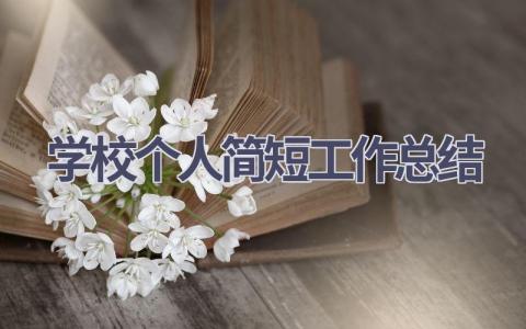 学校个人简短工作总结范文(15篇）