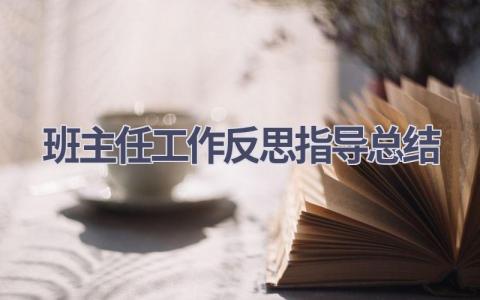 班主任工作反思指导总结范文(20篇）