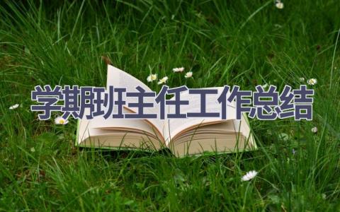 学期班主任工作总结范文(19篇）