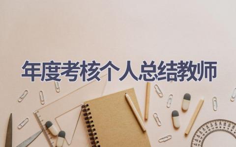 年度考核个人总结教师范文(15篇）