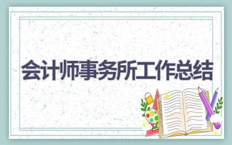 会计师事务所工作总结范文(9篇）