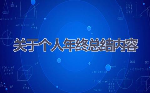 2023关于个人年终总结内容范文(9篇）