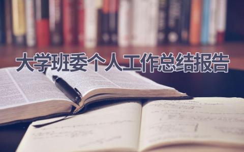 大学班委个人工作总结报告范文(5篇）