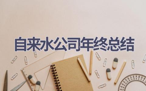 自来水公司年终总结范文(6篇）