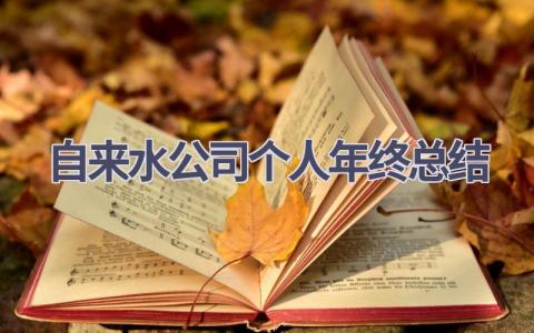 自来水公司个人年终总结范文(13篇）