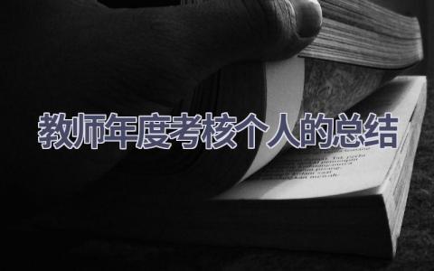 教师年度考核个人的总结范文(16篇）