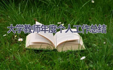 大学教师年度个人工作总结范文(16篇）