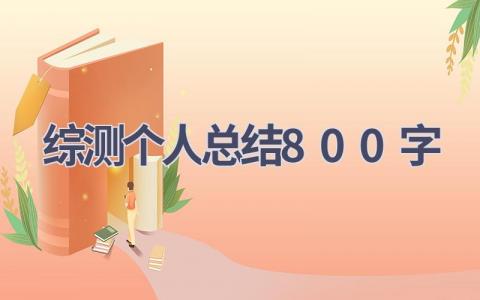 综测个人总结800字范文(9篇）