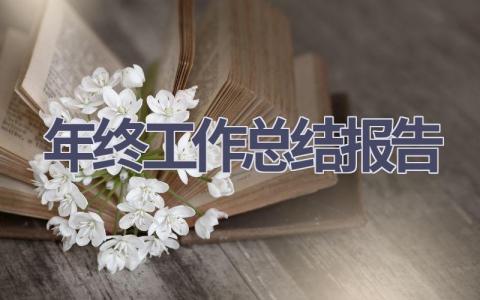 年终工作总结报告范文(15篇）