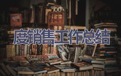 2023年度销售工作总结范文(17篇）