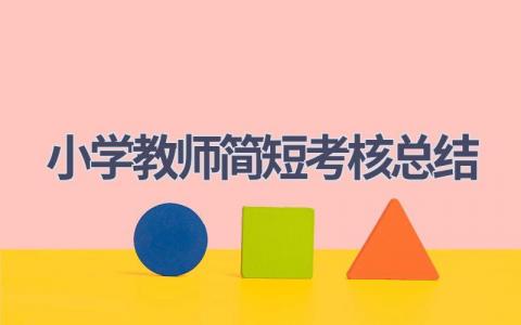 小学教师简短考核总结范文(15篇）