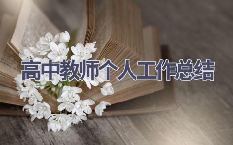 高中教师个人工作总结范文(15篇）