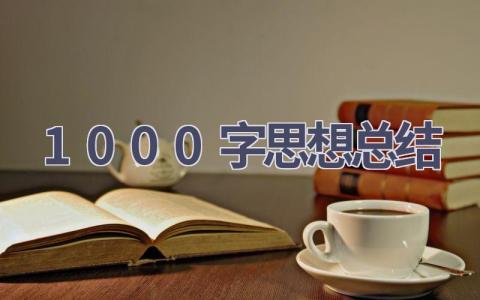 1000字思想总结范文(12篇）