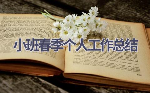 小班春季个人工作总结范文(15篇）