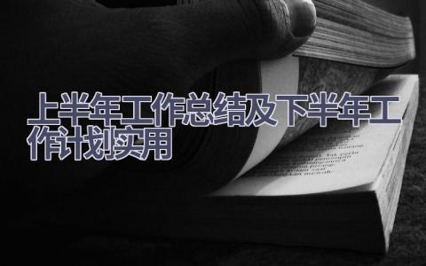 上半年工作总结及下半年工作计划实用范文(21篇）