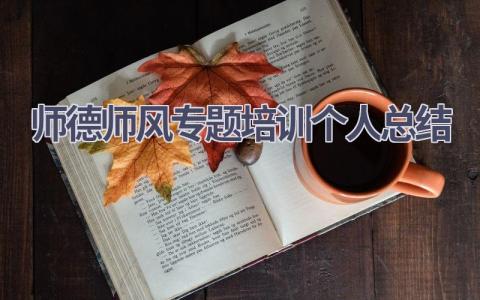 师德师风专题培训个人总结范文(14篇）