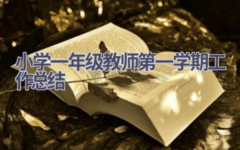 小学一年级教师第一学期工作总结范文(11篇）