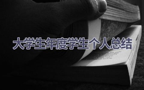 大学生年度学生个人总结(18篇）