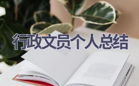 行政文员个人总结(14篇）