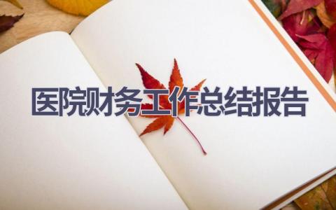 医院财务工作总结报告(10篇）