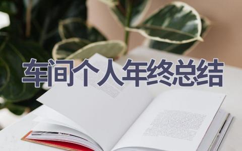 车间个人年终总结(19篇）