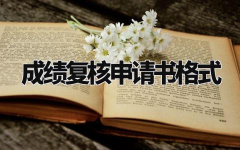 成绩复核申请书格式模板汇总 个人成绩复核申请表精选范本