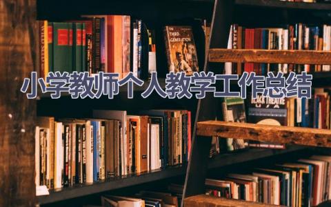 小学教师个人教学工作总结(17篇）