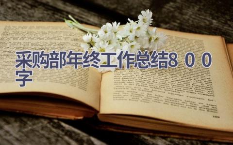 采购部年终工作总结800字(16篇）