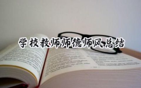 学校教师师德师风总结(20篇）