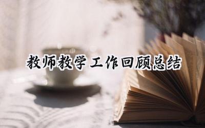 教师教学工作回顾总结(16篇）