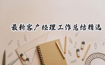 最新客户经理工作总结精选(16篇）